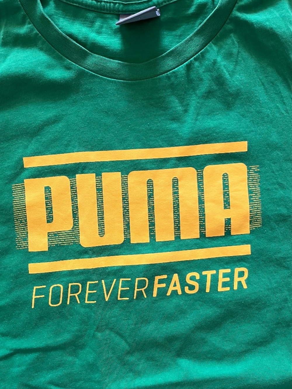 Men’s Green Puma “Forever Faster” Short Sleeve T-shirt
